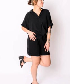 Because I Said So Dolman Sleeve Top in Black - Fashion Are Us, LLC