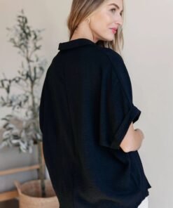 Because I Said So Dolman Sleeve Top in Black - Fashion Are Us, LLC